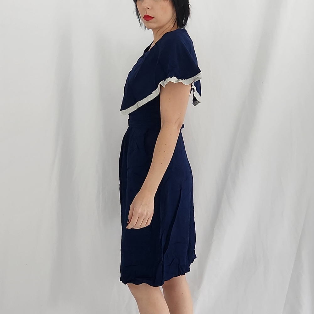 50s/60s Hand Made Blue Sundress - Picture 4 of 5